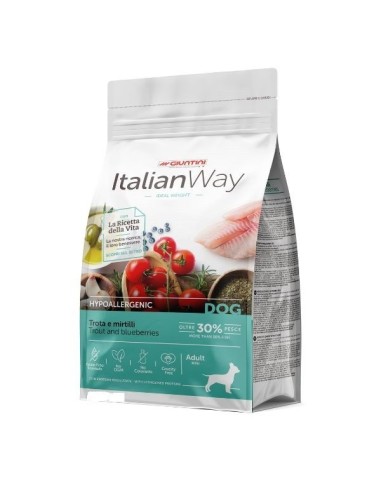 ITALIAN WAY DOG ADULT MINI Hypoallergenic IDEAL WEIGHT TROTA E MIRTILLI  800 GR