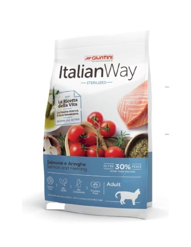 Italian Way per Gatto Adult Exigent con Salmone e Aringhe da 1,5 kg