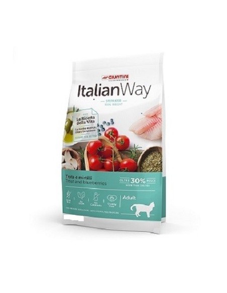 ITALIAN WAY CAT ADULT STERILIZED IDEAL WEIGHT TROTA E MIRTILLI 1,5Kg