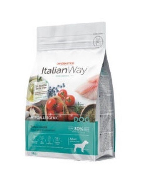 Italian Way Ideal Weight Hypoallergenic per Cane Adult Medium Maxi con Trota e Mirtilli da 3 kg
