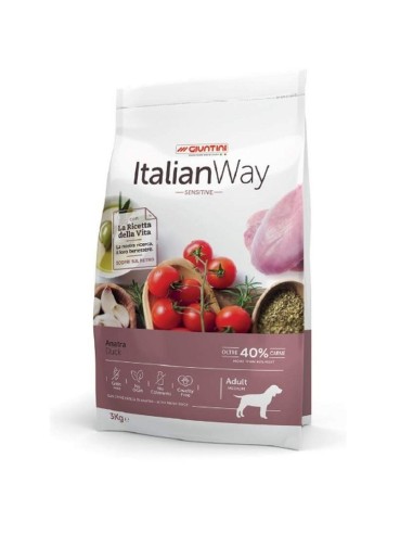 Italian Way per Cane Adult Medium Maxi Sensitive con Anatra da 3 kg