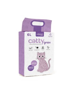 AqpetFriends Catty Green Lettiera naturale alla soia Tofu profumazione Lavanda 6 Lt