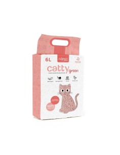 AqpetFriends Catty Green Lettiera naturale alla soia Tofu profumazione Lavanda 6 Lt