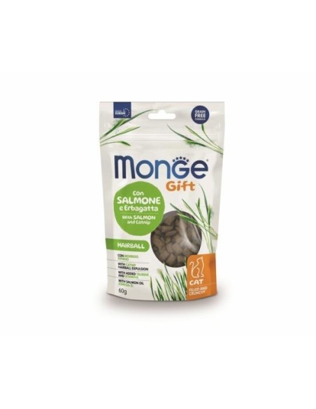 Monge cat snack hairball con salmone ed erbagatta 60 g