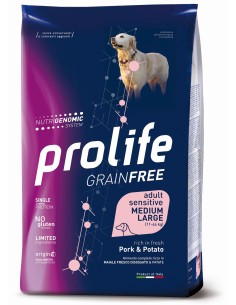 Prolife Grain Free Adult Sensitive Maiale E Patate-...