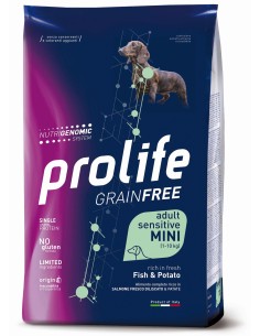 Prolife cane grain free adult sensitive mini salmone e...