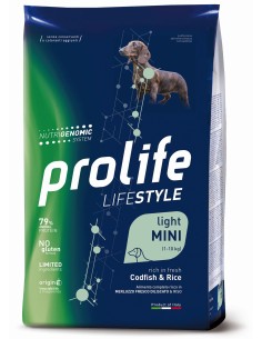 Prolife life style light dog merluzzo e riso adult mini 2 kg