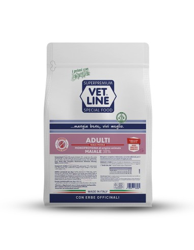 Vet Line adulti taglia piccola con maiale 38%...