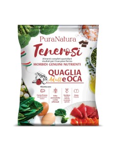 Pura Natura cane mini tenerosi quaglia e oca 800 gr