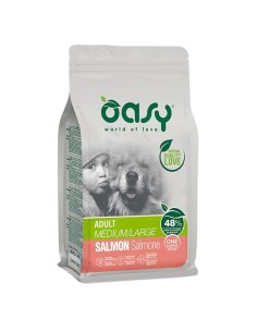 Oasy cani adulti medium e large al salmone 2.5 kg