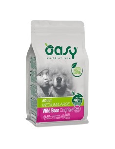 Oasy cani adulti medium e large al cinghiale 2.5 kg