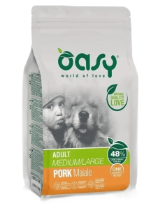 Oasy cani adulti medium e large al maiale 2.5 kg