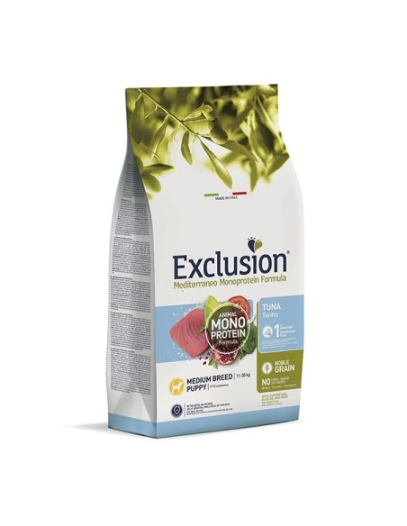 Exclusion  Mediterraneo Monoprotein Puppy Medium Breed con Tonno 12 kg