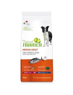 Trainer  Natural Adult Medium con Tonno e Riso 12 kg
