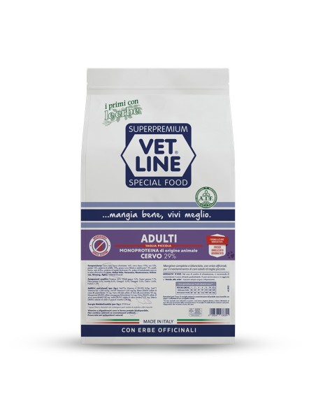 Vet Line cani adulti taglia piccola con cervo gr. 800