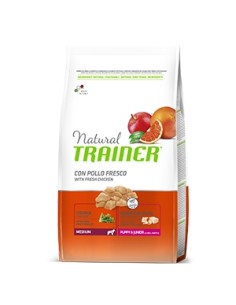 Trainer - Natural Puppy & Junior Medium con Pollo Fresco...