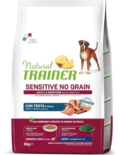 Natural Trainer Dog Sensitive No Grain Adult Medium &...
