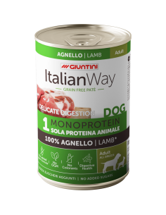 Italianway dog grain free monoproteico pate' con agnello...