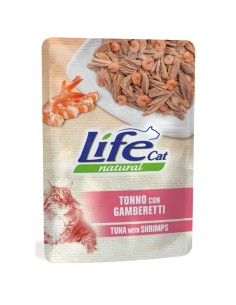 Life cat natural bustina tonno con gamberetti 70 gr