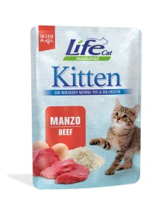 Life cat kitten bustina al manzo 70 gr