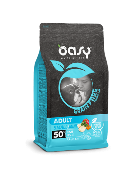 Oasy Dog Grain Free Adult Small/Mini Pesce 800 GR