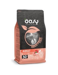 Oasy Dog Grain Free Adult Small/Mini Tacchino 800 gr
