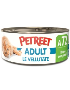 Petreet le Vellutate a72 adult cat con tonno e piselli 70 gr