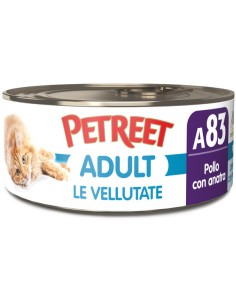 Petreet le Vellutate a82 adult cat pollo con anatra 70 gr