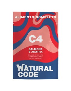 Natural Code adult cat C4 salmone e anatra 70 gr