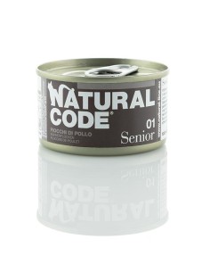 Natural Code Senior cat 01 fiocchi di pollo 85 gr