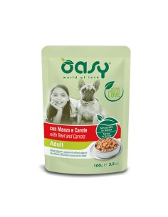 Oasy Straccetti in Salsa Adult con Manzo e Carote 100 gr