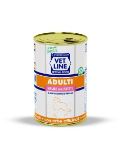 Vet Line cani adulti Maiale e patate 400 gr