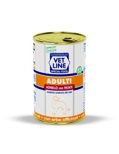 Vet Line cani adulti agnello e patate 400 gr