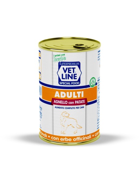 Vet Line cani adulti agnello e patate 400 gr