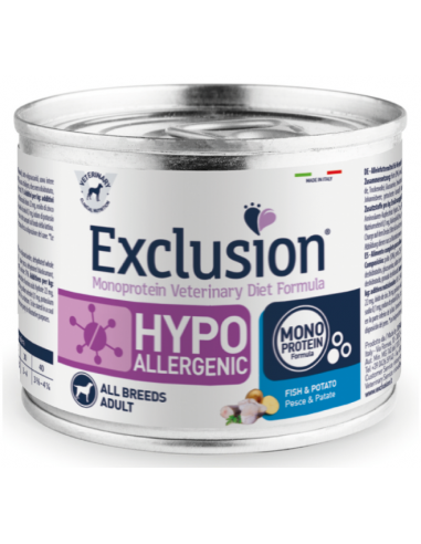 Exclusion diet formula hypoallergenic pesce e...