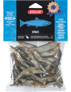 Zolux snack naturale a base di spratti (simile aringa) 150 gr
