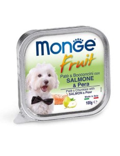 Monge  Fruit Paté e Bocconcini con Salmone e Pera 100 gr