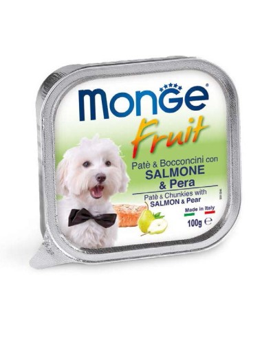 Monge  Fruit Paté e Bocconcini con Salmone e Pera 100 gr