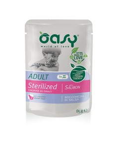 Oasy  Bocconcini in Salsa Adult Sterilized con Salmone 85 gr