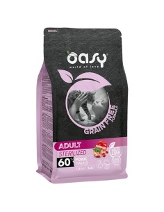 Oasy  Grain Free Adult Sterilized con Maiale 300 gr