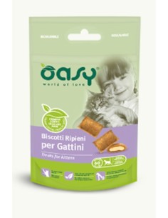 Oasy Cat Snack Biscotti Ripieni per Kitten 60g