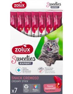 Zolux snack sweeties gatto con tonno e gamberetti  7x14 gr