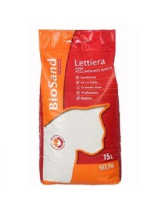 Biosand lettiera agglomerante bianca 15 L