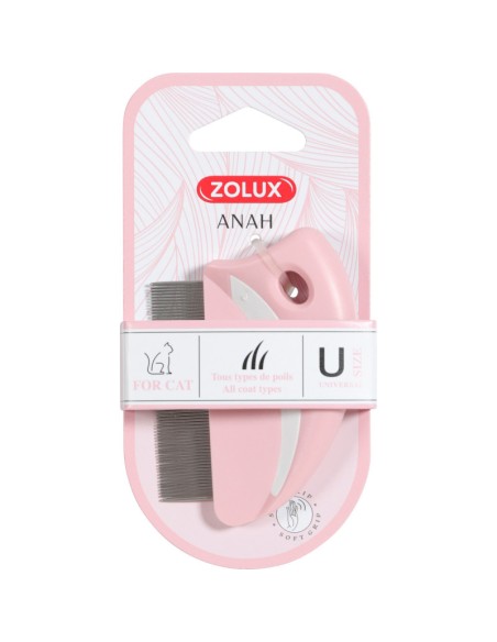 Zolux Pettine antipulci rotondo Anah. 8,5 x 5,8 cm