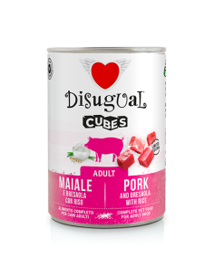 Disugual Cubes cane con maiale bresaola e riso