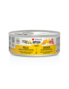 Disugual cubes adult toydog con pollo ,prosciutto crudo e melone 85 gr