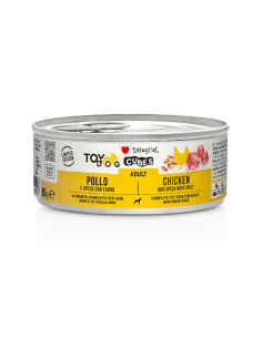 Disugual cubes adult toydog con pollo ,speck e farro 85 gr