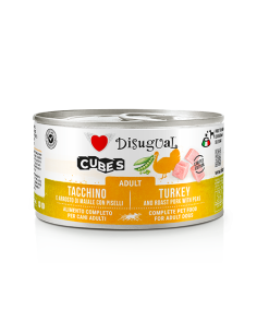 Disugual cubes adult con tacchino,arrosto di maiale con piselli 150 gr