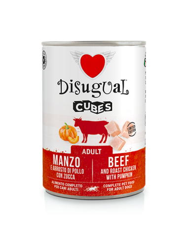 Disugual cubes adult con manzo,arrosto di pollo e zucca 400 gr