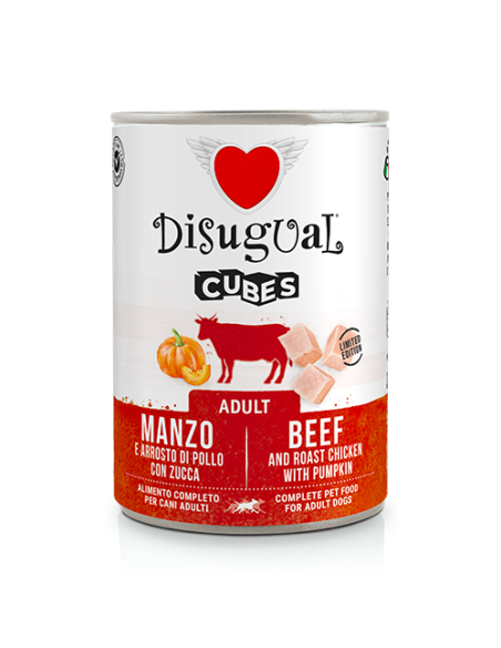 Disugual cubes adult con manzo,arrosto di pollo e zucca 400 gr